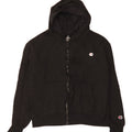 CHAMPION Womens Oversized Zip Hoodie Sweater UK 16 Large Black Polyester Vintage Champion and Second-Hand Champion from Messina Hembry 