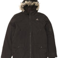 Adidas Herre Hooded Parka Jacket UK 36 Small Black Nylon