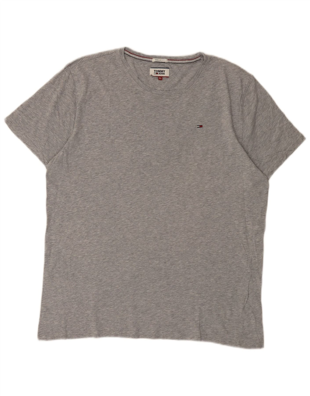 Tommy Hilfiger Herre Regular Fit T-Shirt Top XL Grå Flecked