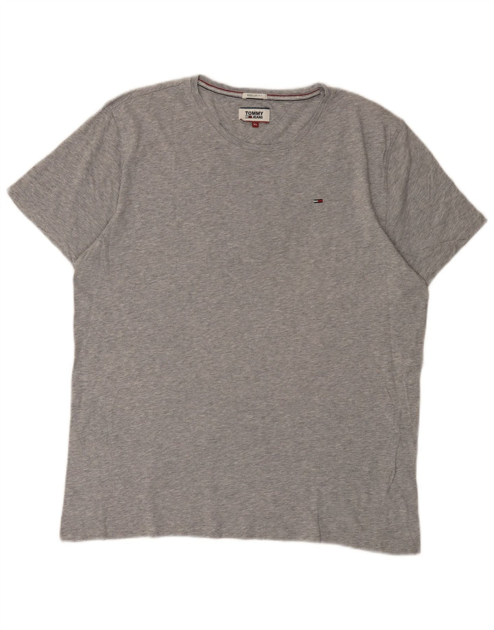 Tommy Hilfiger Herre Regular Fit T-Shirt Top XL Grå Flecked