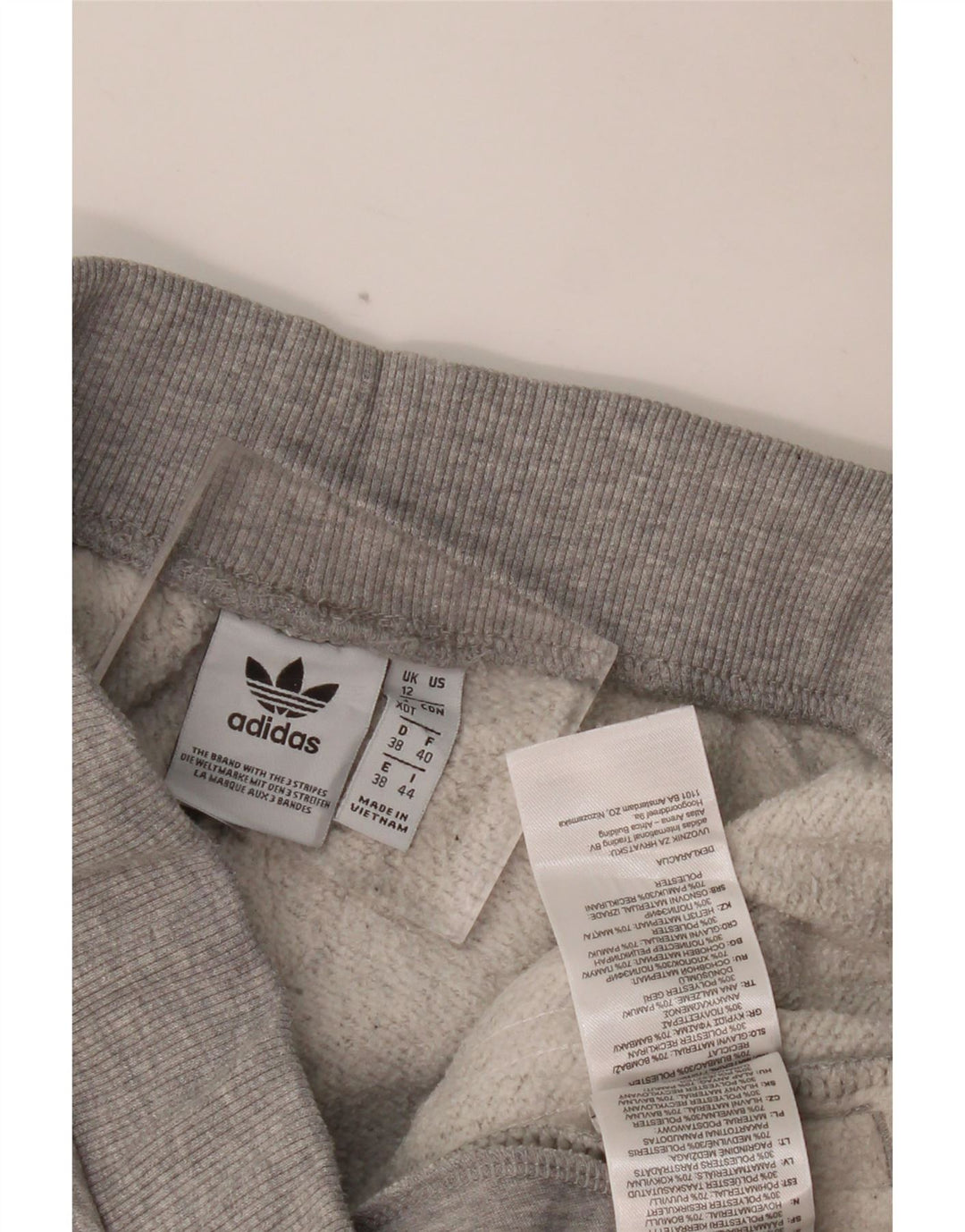 ADIDAS Træningsdragt til kvinder Joggers UK 12 Medium Grey Bomuld