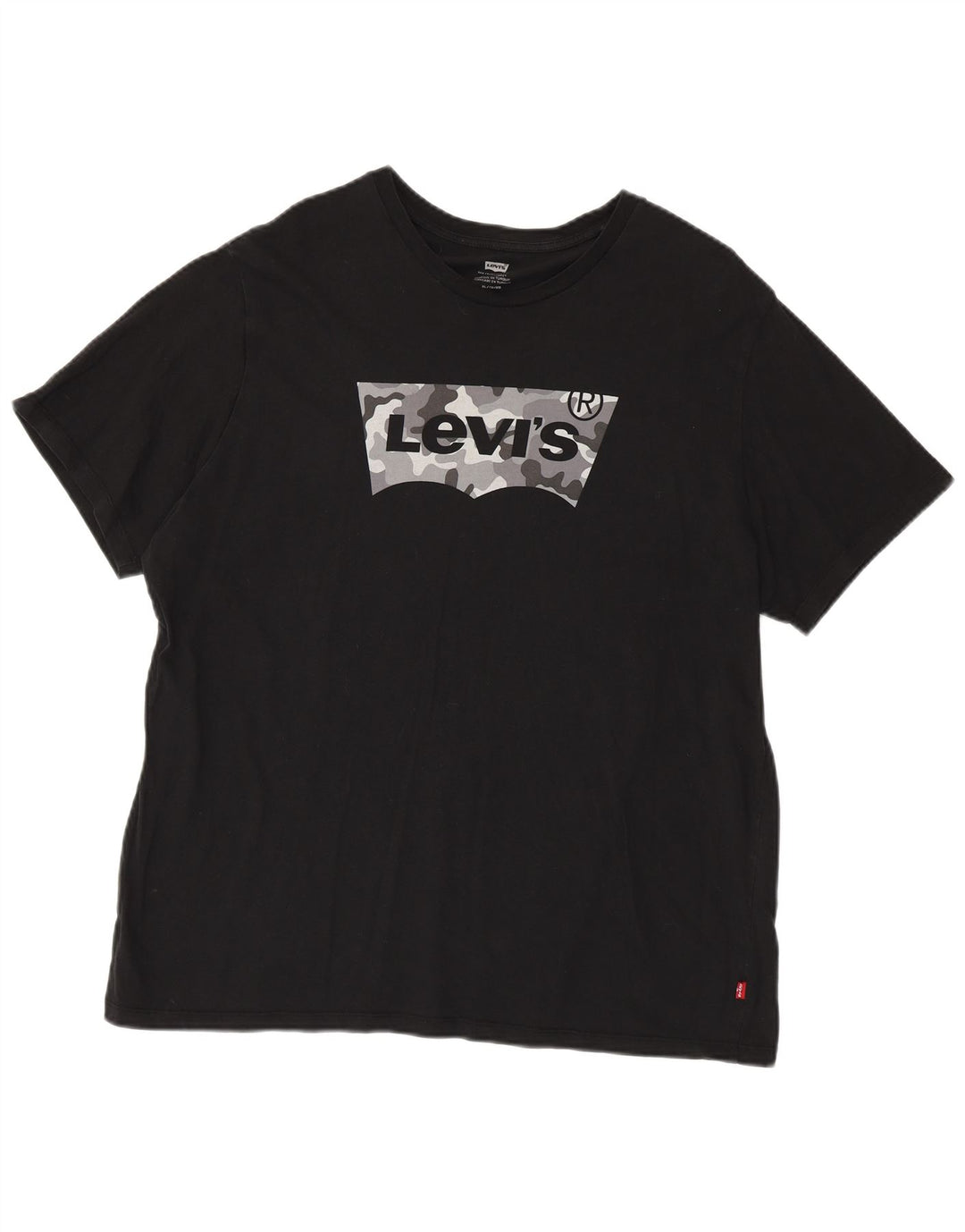 LEVI'S Herre grafisk T-shirt Top XL Sort bomuld