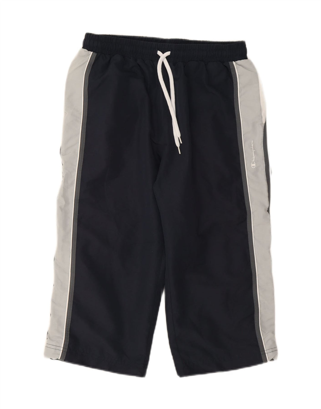 CHAMPION Mens Capri Tracksuit Trousers Small  Navy Blue Colourblock
