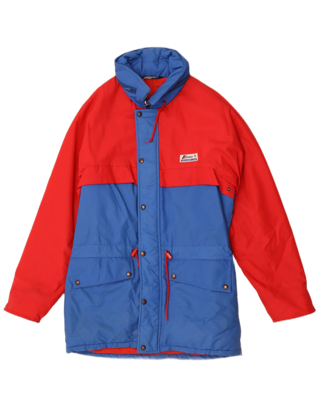K-Way Herre Hætte Skijakke EU 50 Large Red Colourblock