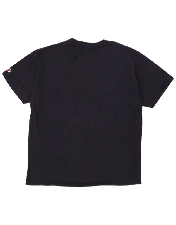 Champion Mens T-Shirt Top 2XL Navy Blue Cotton