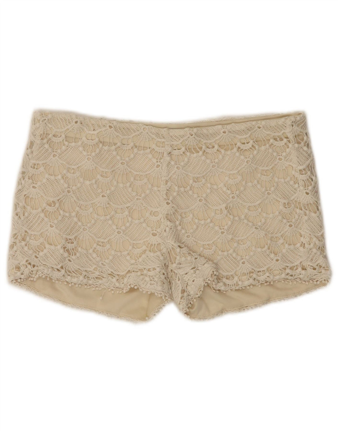 Zara Dame Blonde Hot Pants Medium W28 Beige Bomuld