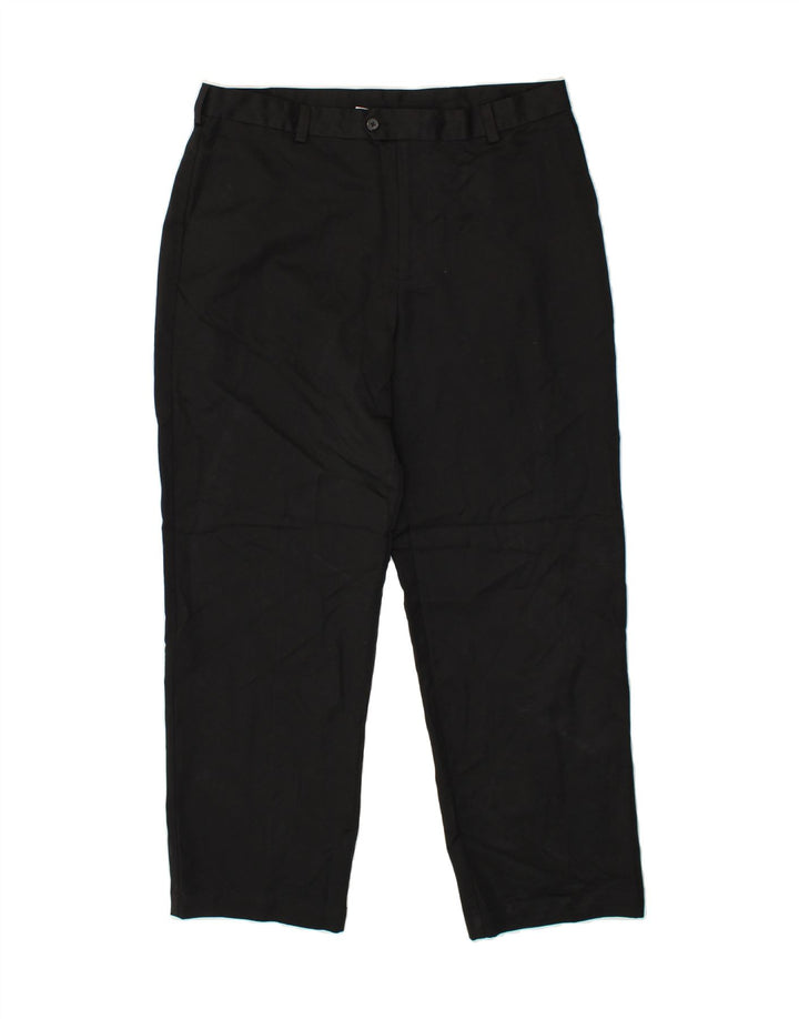 IZOD Mens Straight Chino Trousers W36 L32  Black Polyester Vintage Izod and Second-Hand Izod from Messina Hembry 