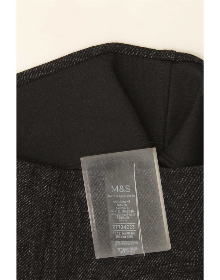 Marks & Spencer Womens Leggings UK 8 Small Black Flecked Viscose
