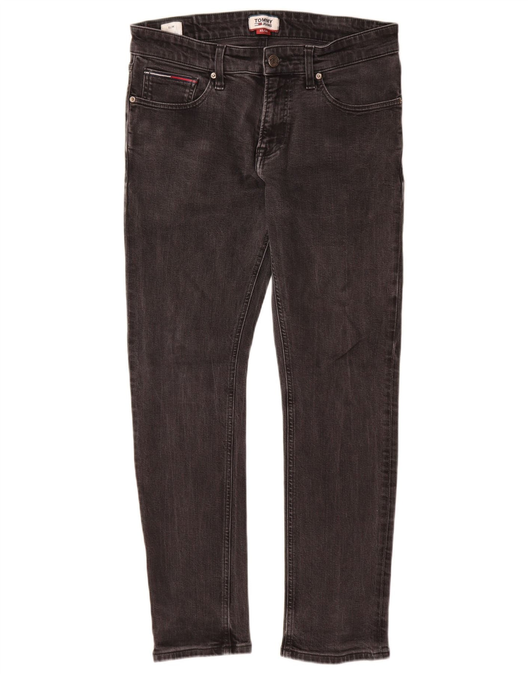 Tommy Hilfiger Herre Slim Jeans W32 L30 Grå Bomuld