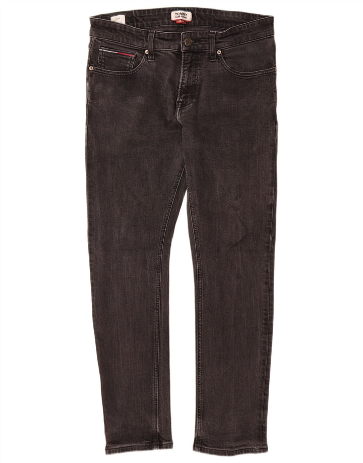 Tommy Hilfiger Herre Slim Jeans W32 L30 Grå Bomuld