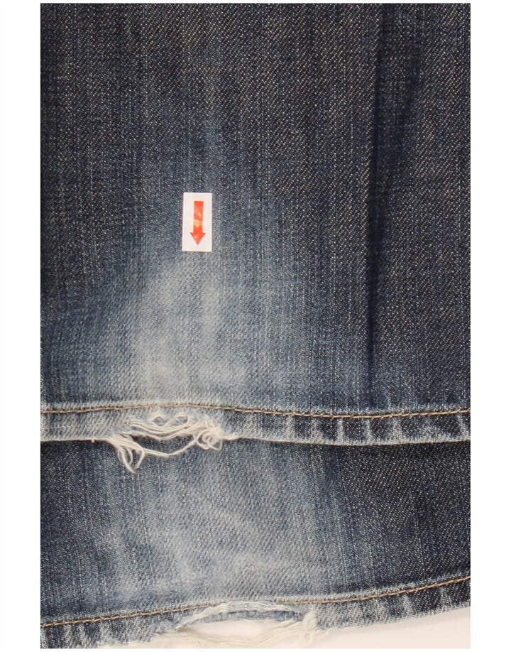 Hugo Boss Straight Jeans til mænd W35 L34 Blå Bomuld
