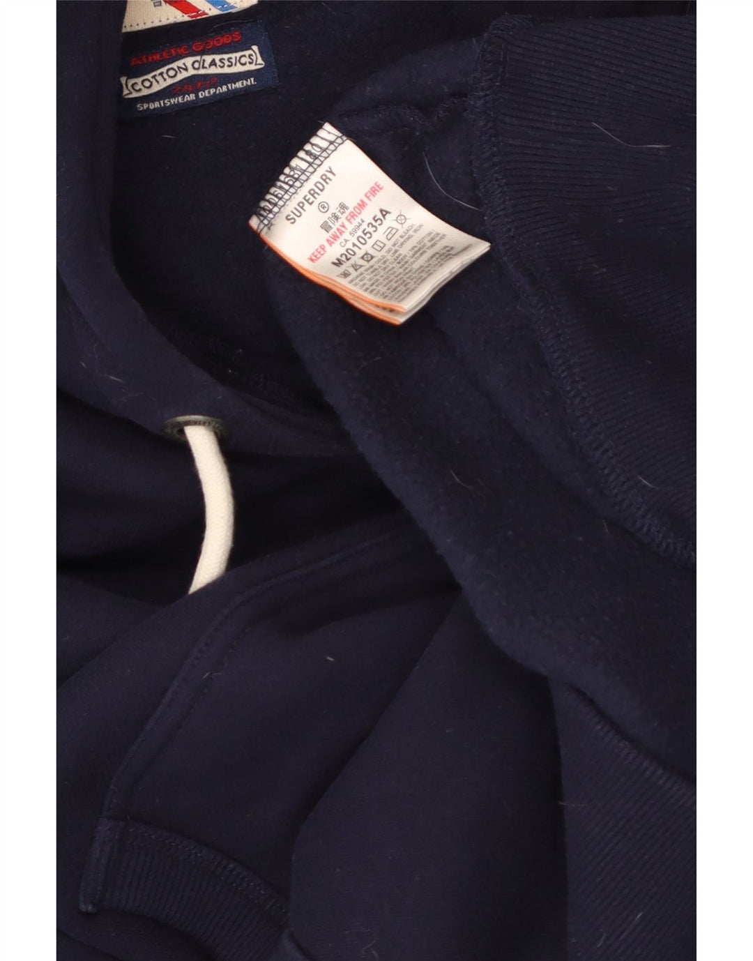 Superdry Grafisk hættetrøje til mænd 2XL marineblå bomuld