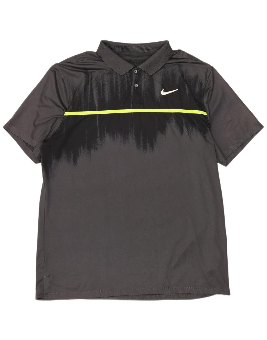 Nike Herre Dri Fit Standard Fit Polo Shirt Large Grå Colourblock Polyester