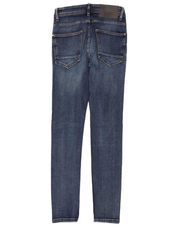 Zara Herre Skinny Jeans EU 36 XS W28 L29 Blå Bomuld