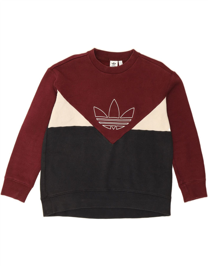 ADIDAS Womens Graphic Sweatshirt Jumper UK 10 Small Multicoloured Vintage Adidas and Second-Hand Adidas from Messina Hembry 