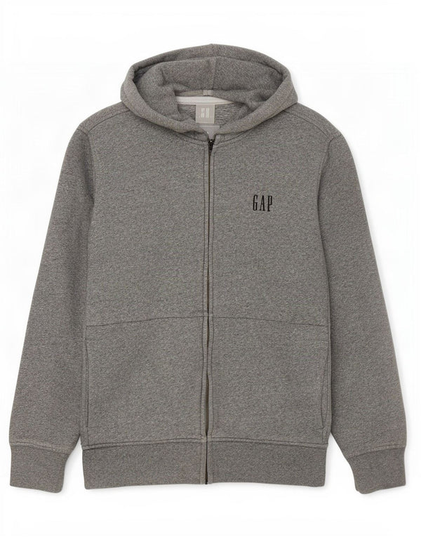Gap Mens Zip Hoodie Sweater Small Grey Flecked Cotton