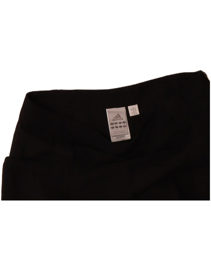 ADIDAS Womens Casual Shorts UK 10 Small W30 Black Polyamide