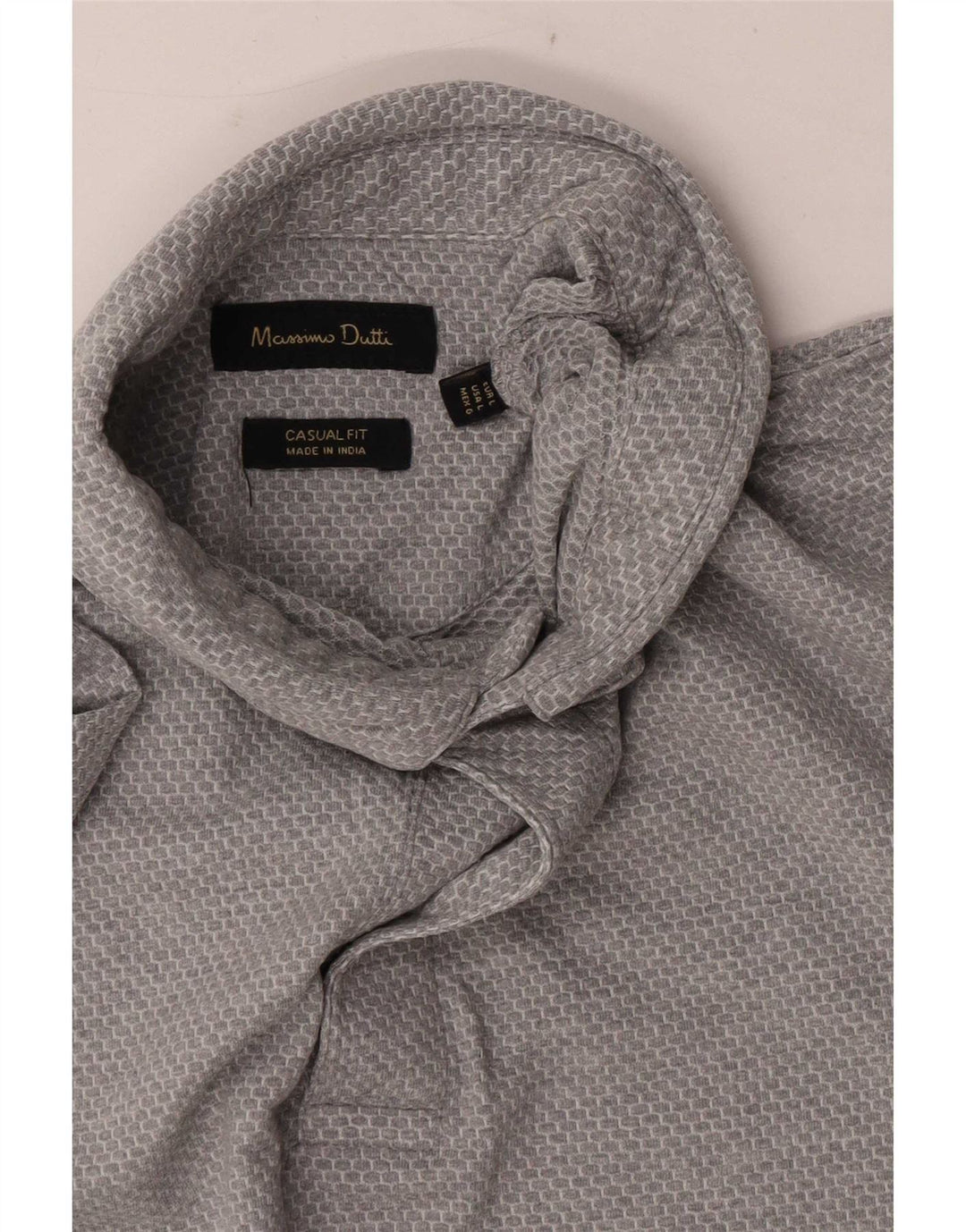 Massimo Dutti Herre Casual Fit Polo Shirt Stor Grå