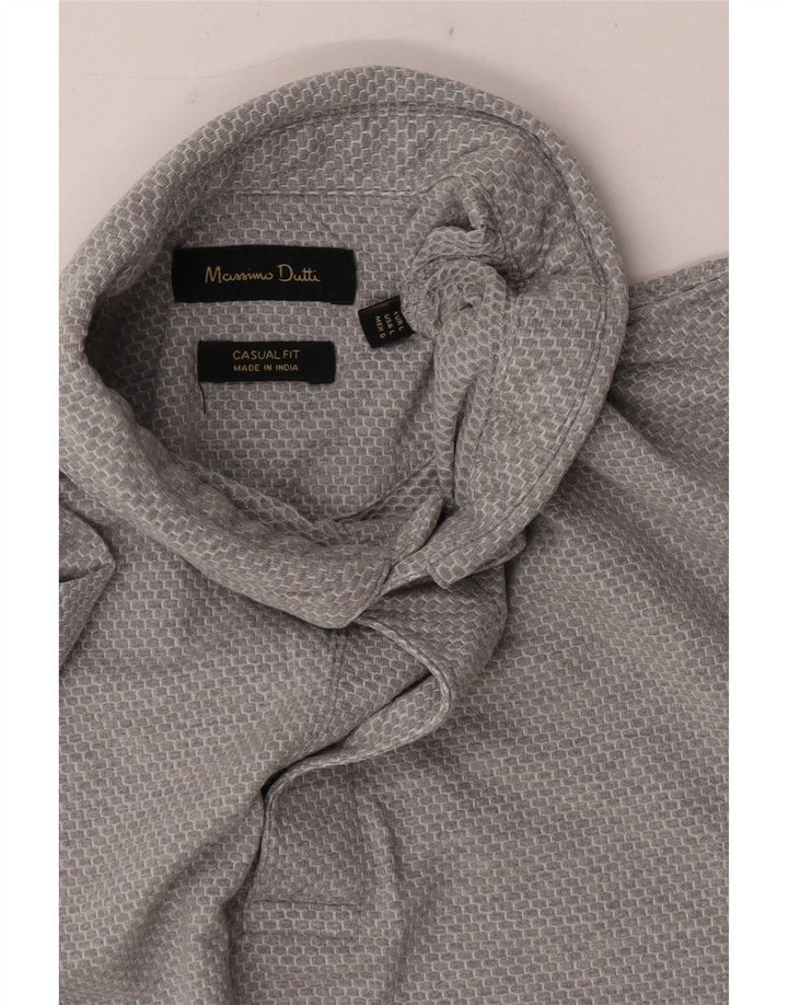 Massimo Dutti Herre Casual Fit Polo Shirt Stor Grå