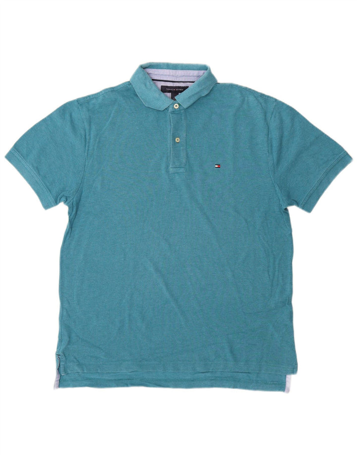 TOMMY HILFIGER Poloshirt til mænd Medium blå bomuld