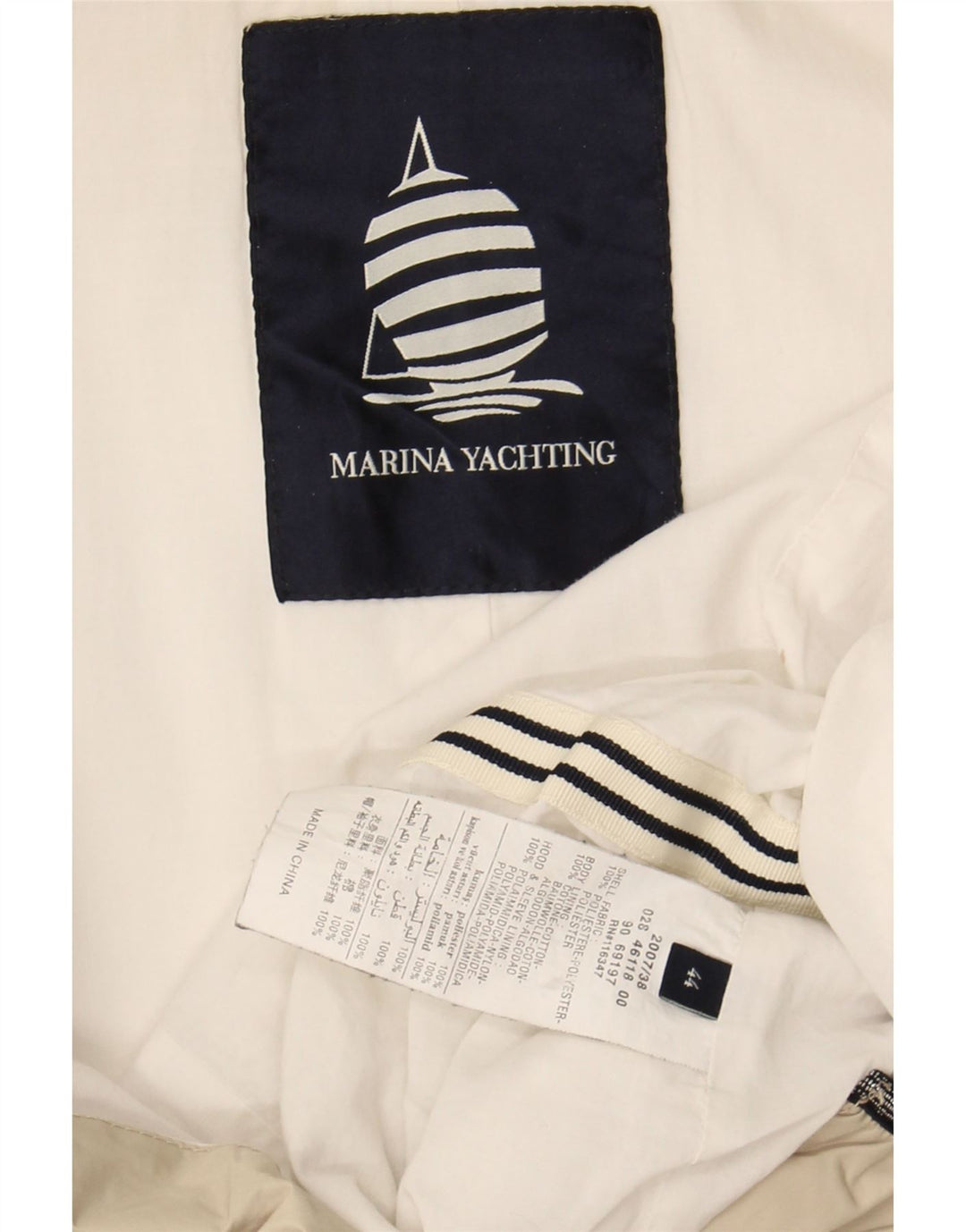 MARINA YACHTING Womens Utility Jacket IT 44 Medium Beige Polyester