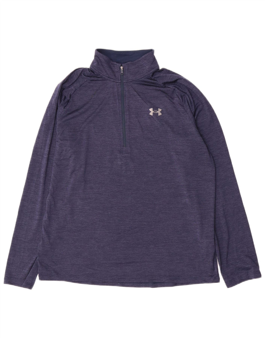 Under Armour Herre Zip Neck Pullover Træningsdragt Top Stor marineblå nålestribe