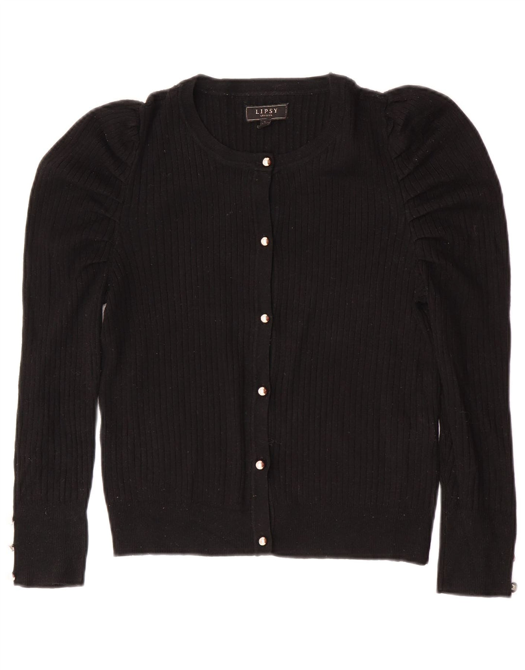 Lipsy Womens Cardigan Sweater UK 12 Medium Black Viscose