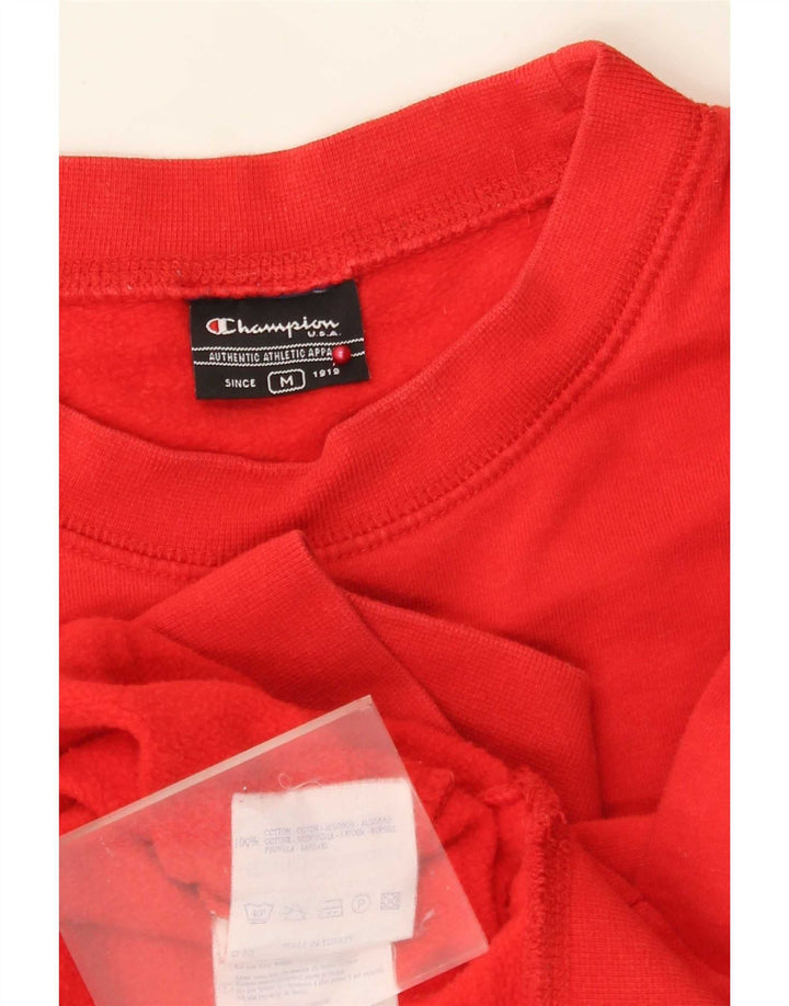 Champion Herre Sweatshirt Jumper Medium Rød Bomuld