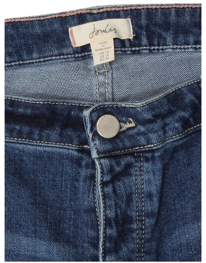 Joules Dame Slim Cropped Jeans UK 16 Large W36 L26 Blue Cotton