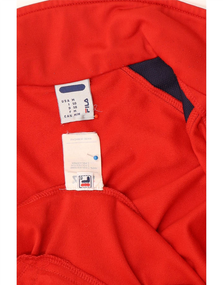 Fila Træningsdragt til mænd Topjakke Medium Rød Colourblock Polyester