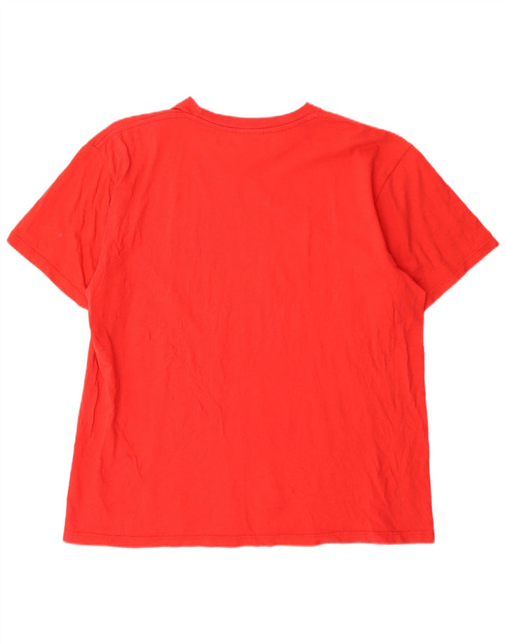 CHAMPION Herre Grafisk T-Shirt Top 2XL Rød