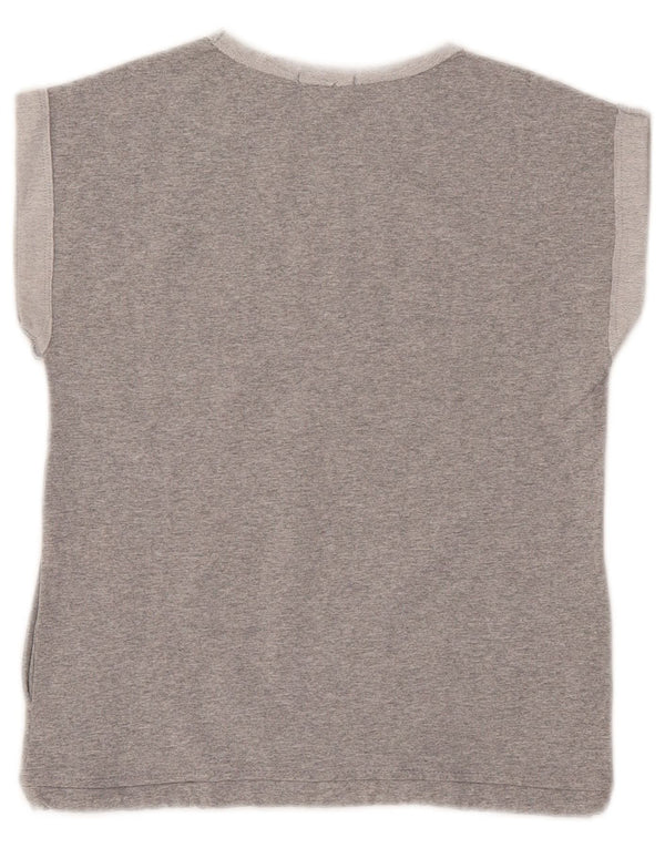 Jeckerson piger grafisk t-shirt top 11-12 år grå flækket bomuld