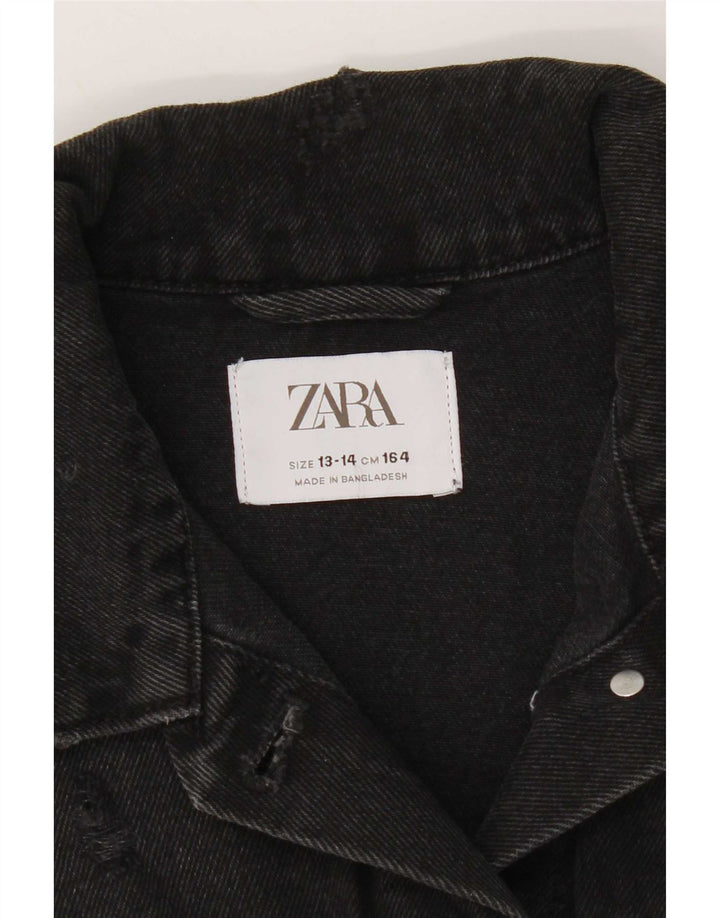 Zara piger denimjakke 13-14 år Sort