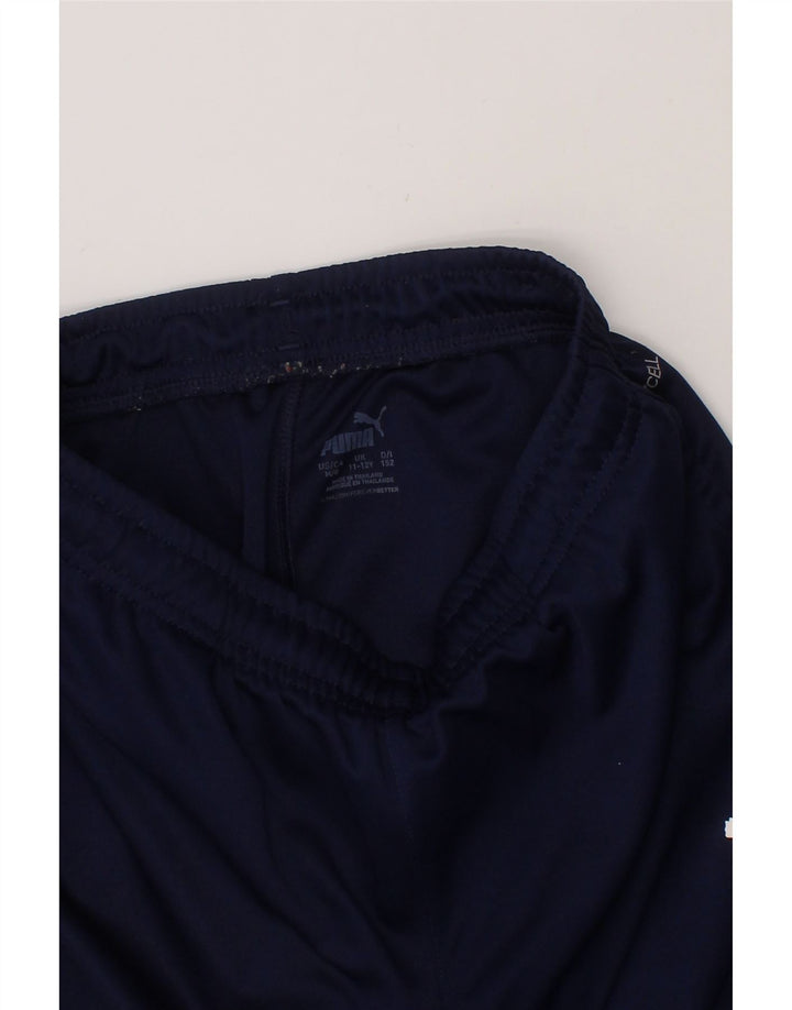 PUMA Boys Tracksuit Trousers Joggers 11-12 Years  Navy Blue Polyester Vintage Puma and Second-Hand Puma from Messina Hembry 