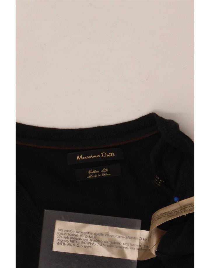 Massimo Dutti Herre V-hals sweater Medium Marineblå Bomuld