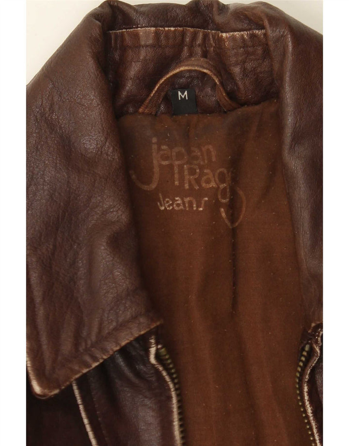 Vintage herre læderjakke UK 38 Medium Brown Patchwork