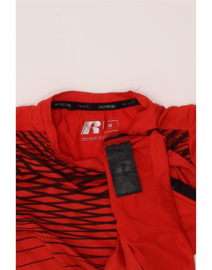 Russell Athletic Boys Grafisk T-Shirt Top 7-8 år Medium Rød Colourblock