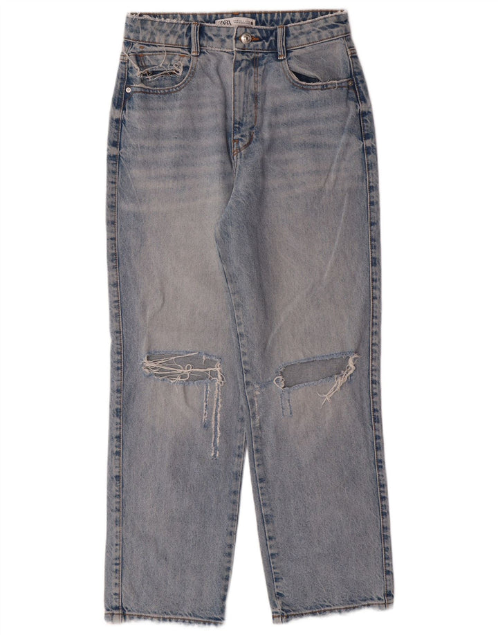 ZARA Womens Straight Jeans EU 38 Small W28 L27 Blue Cotton