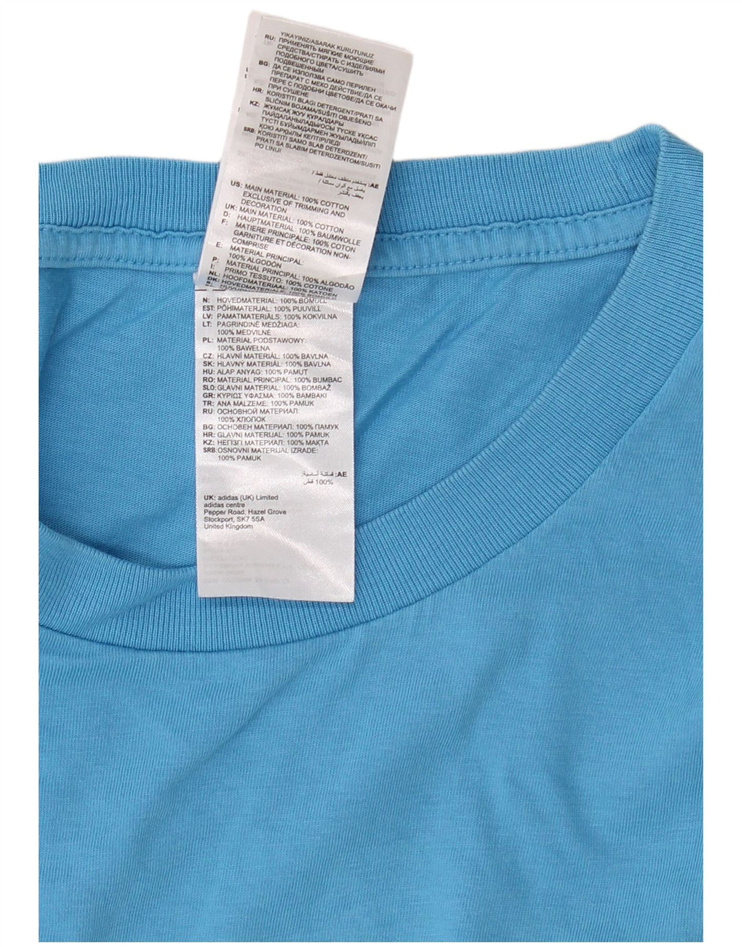 Adidas Herre T-Shirt Top 2XL Blå Bomuld
