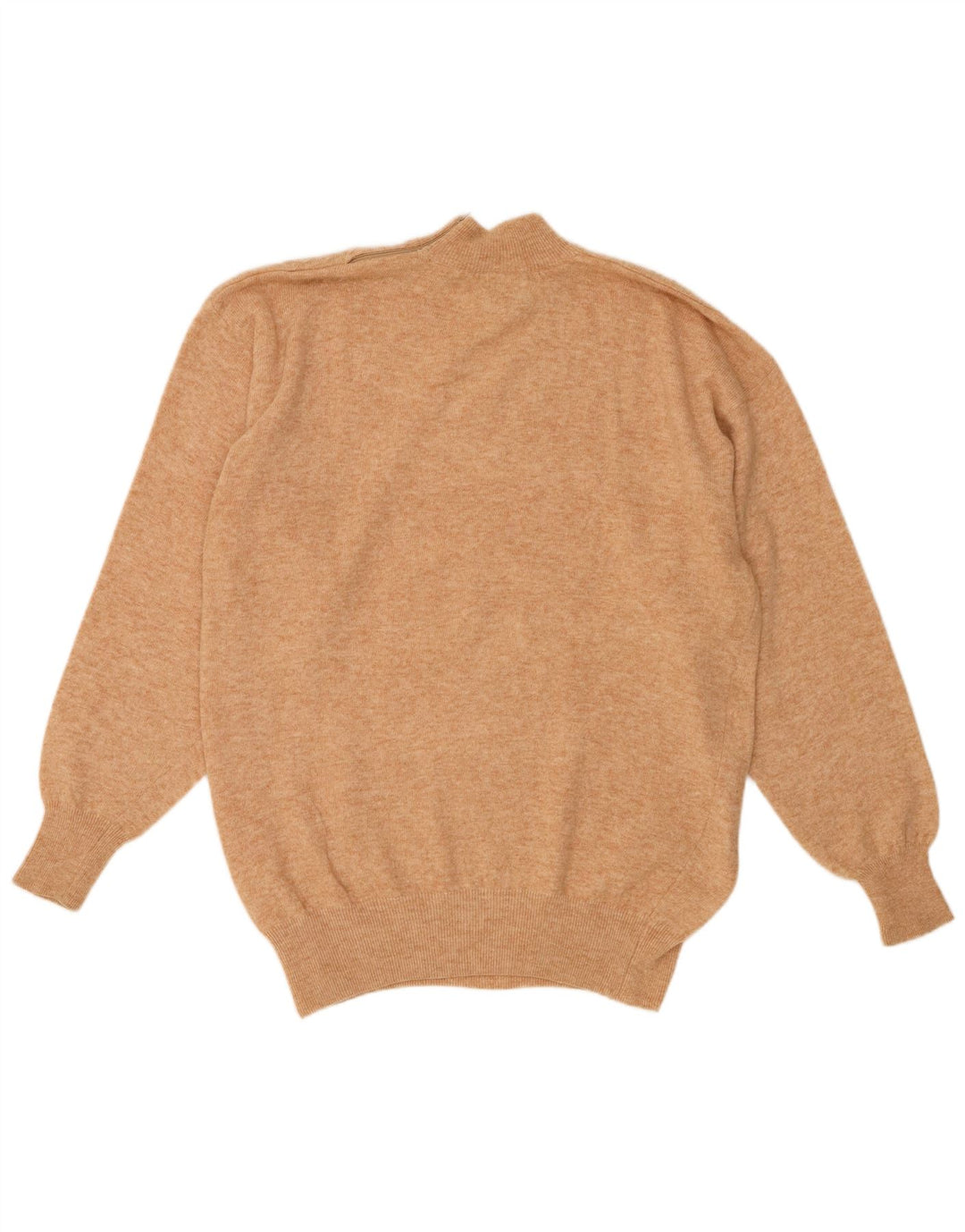 Vintage Dame Turtle Neck Sweater UK 16 Stor brun lammeuld