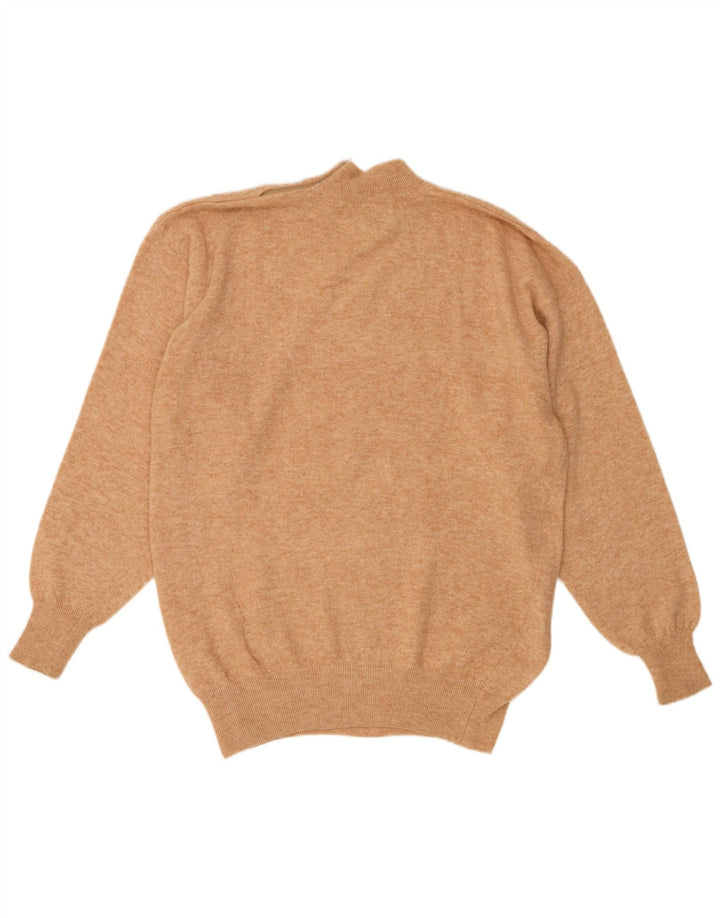 Vintage Dame Turtle Neck Sweater UK 16 Stor brun lammeuld