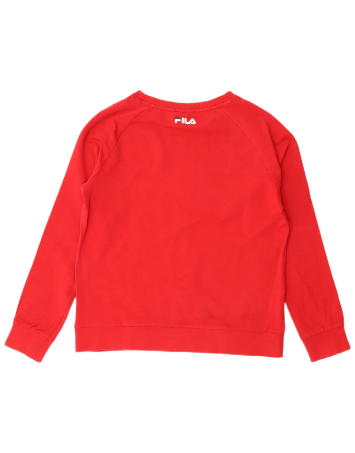 Fila Herre grafisk sweatshirt Jumper Medium Rød Bomuld