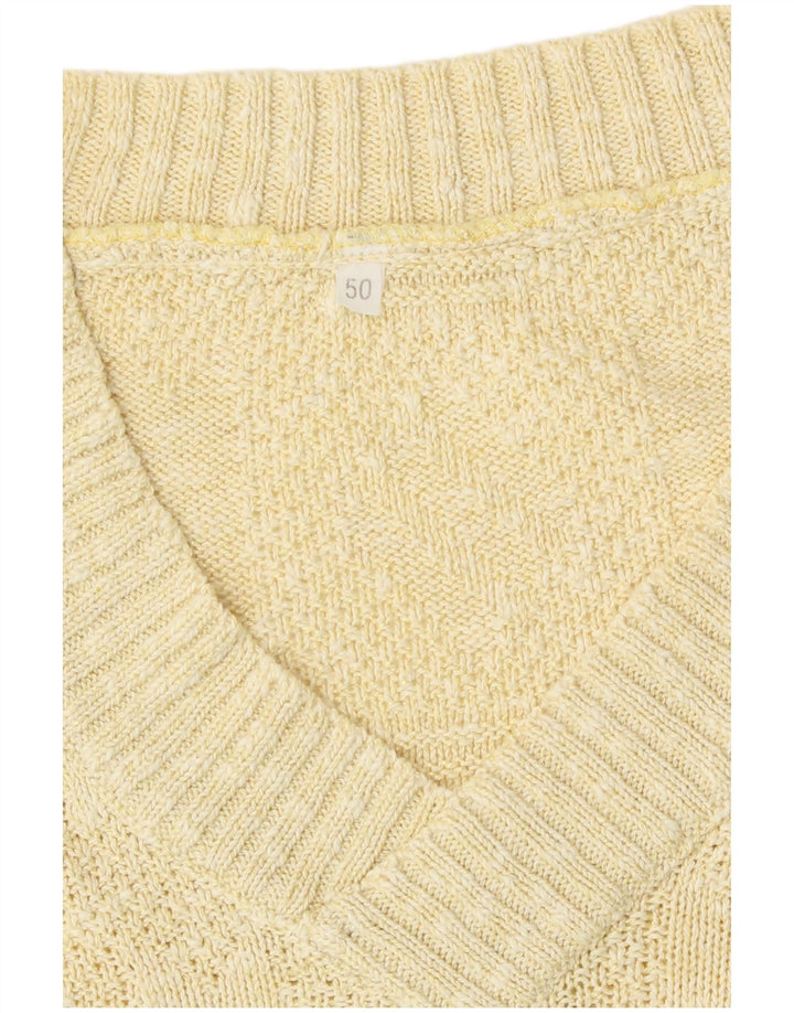 Vintage Dame V-hals sweater IT 50 XL Beige