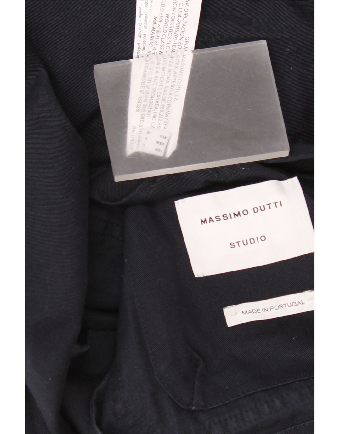 Massimo Dutti Herre Utility Jacket UK 40 Large Navy Blue Cotton