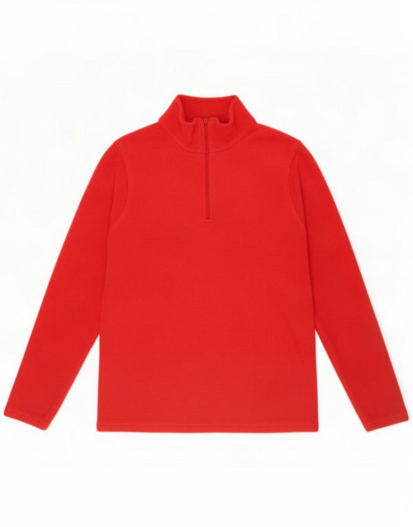Mountain Warehouse Womens Zip Neck Fleece Jumper UK 14 Medium Red Polyester