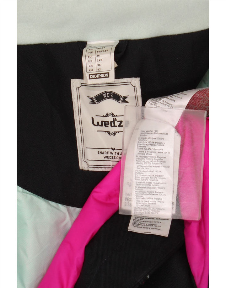 DECATHLON Womens Wedze hætteparkajakke EU 36 Small Navy Blue Polyester