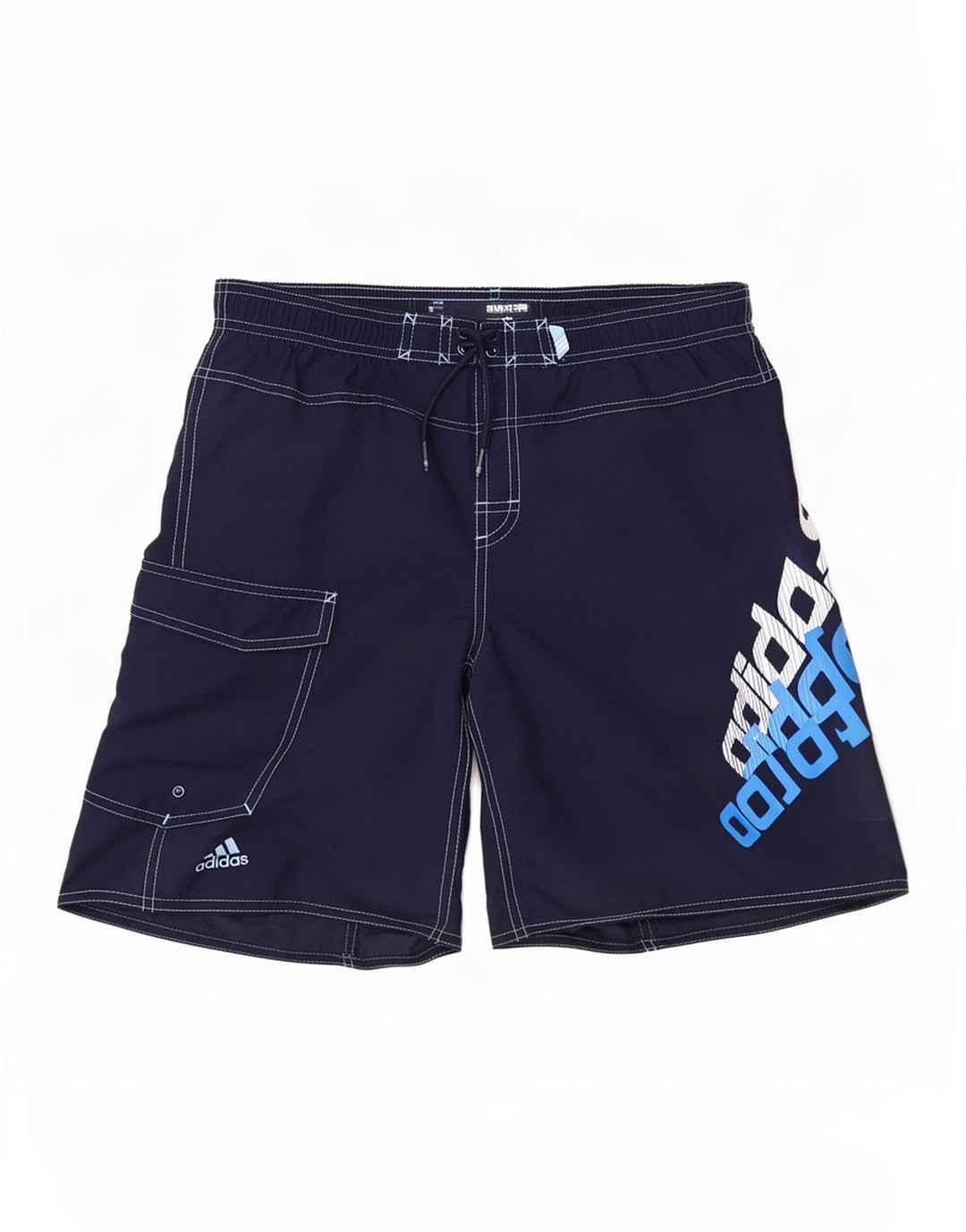 Adidas drenge grafiske svømmeshorts 13-14 år marineblå polyester