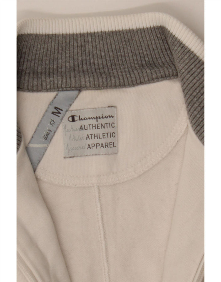 CHAMPION Womens Tracksuit Top Jacket UK 14 Medium White Colourblock Vintage Champion and Second-Hand Champion from Messina Hembry 
