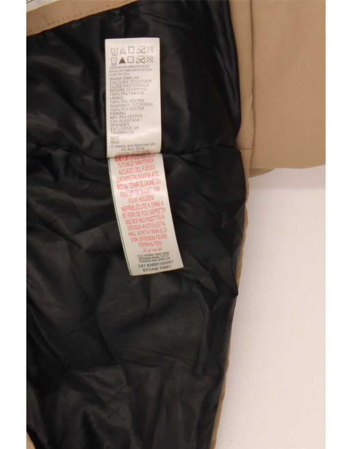 Marks & Spencer Boys Windbreaker-jakke med hætte 13-14 år Beige polyamid