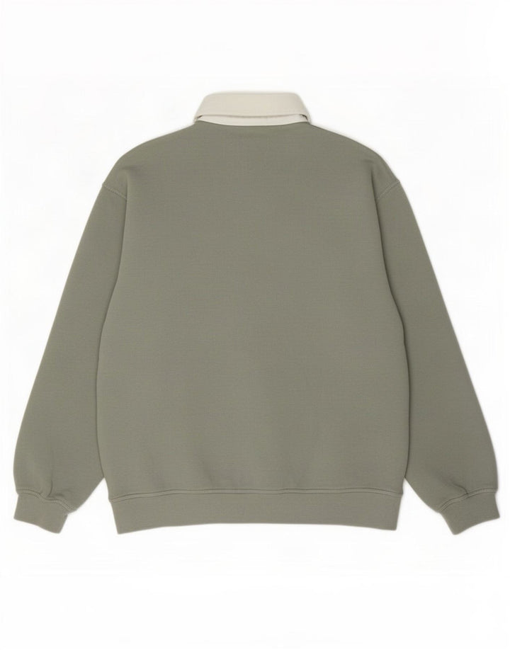 Zara Herre Polo Neck Sweatshirt Jumper Lille Grøn